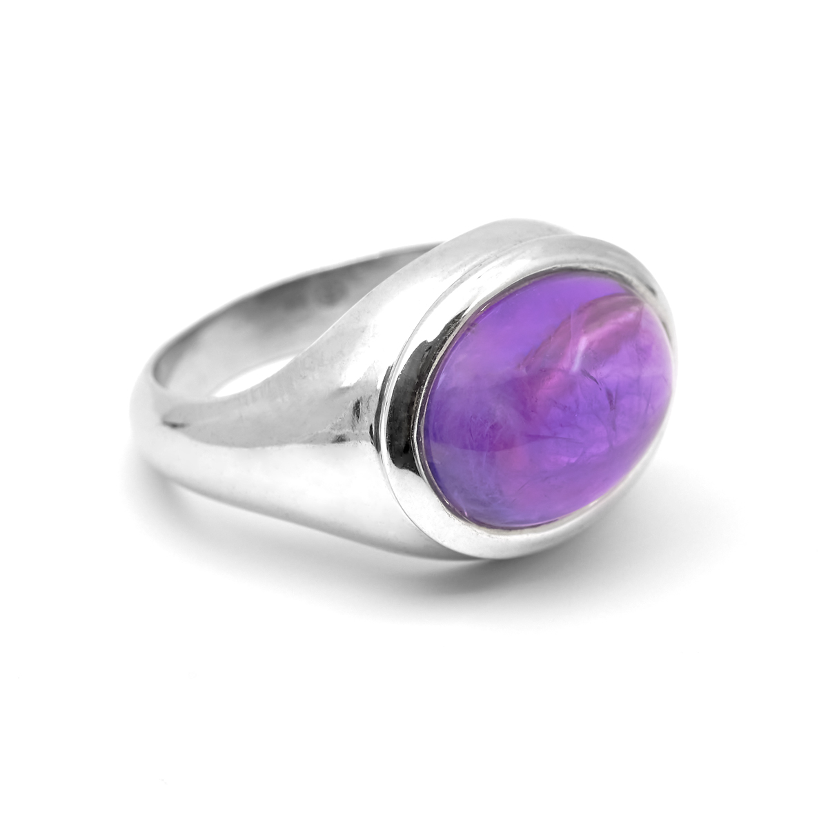 Bague amethyste argent Sidarta chevalière